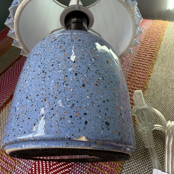 Blue Speckled Table Lamp - Picture 6 of 6